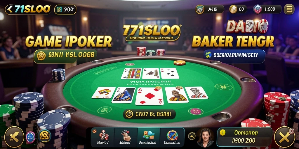 Screenshot utama 171SLOT yang menunjukkan aksi permainan Poker yang mendebarkan.