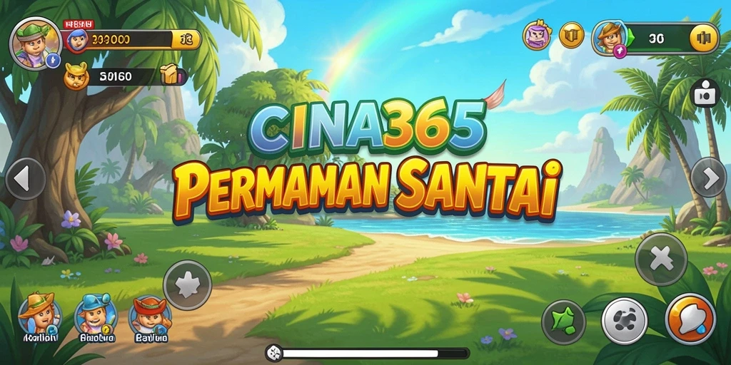 Tampilan gameplay CINA365 dengan desain yang ceria dan menyenangkan.