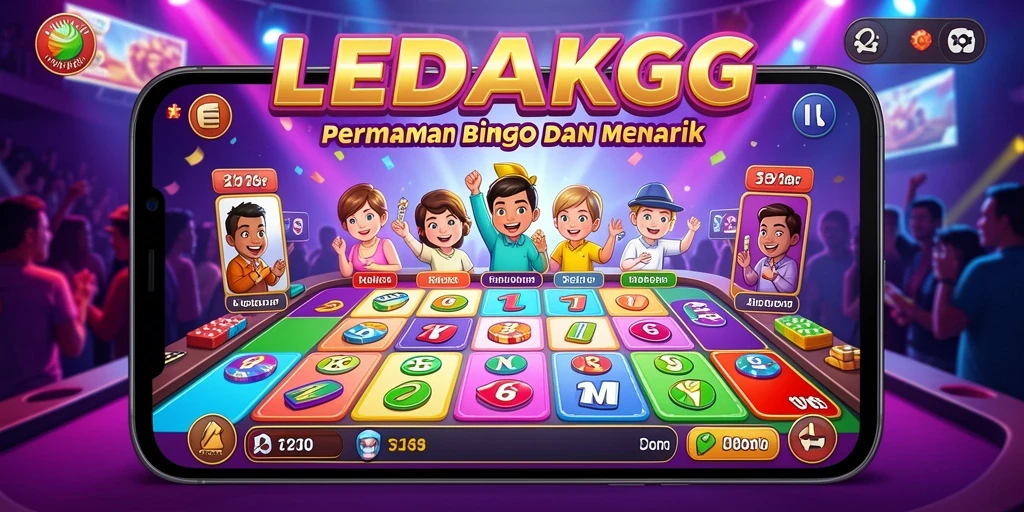 Tampilan gameplay menarik dari LEDAKGG dengan suasana Bingo yang hidup.