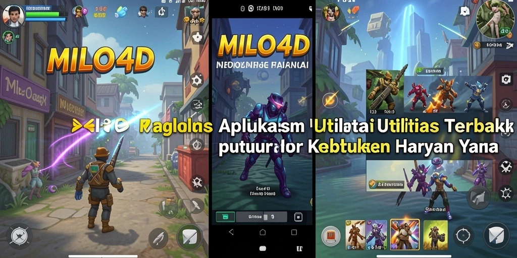 Tampilan utama aplikasi MILO4D dengan fitur utilitas yang menarik.