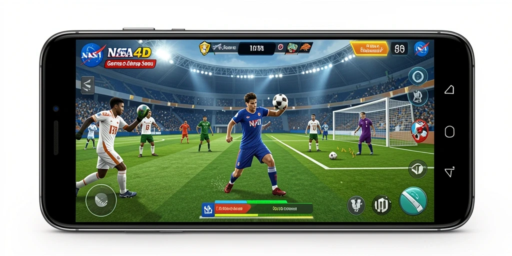 Gameplay seru dalam NASA4D diiringi aksi olahraga yang menegangkan.