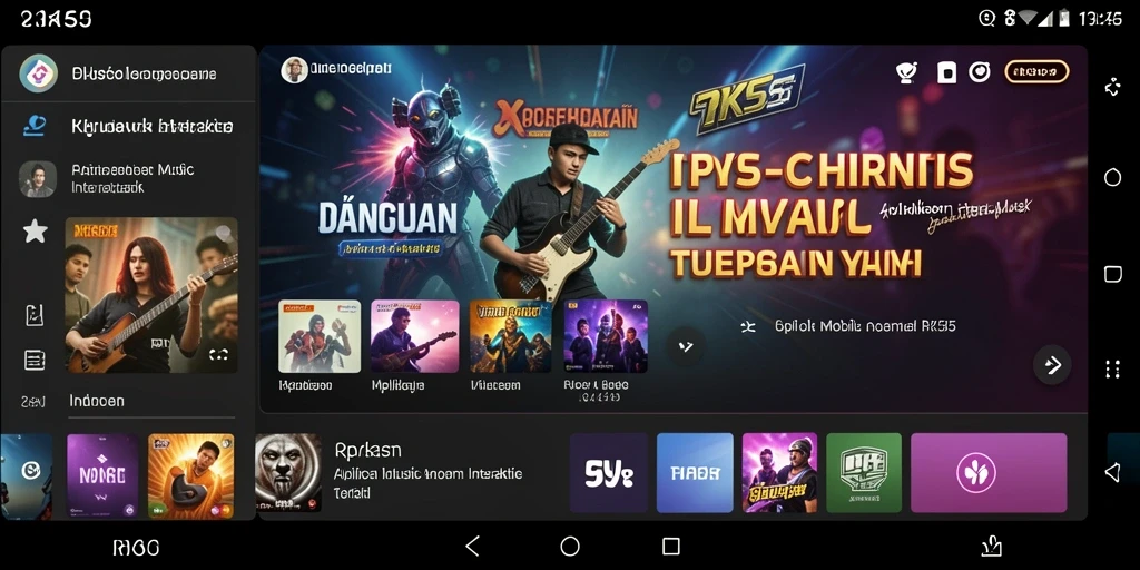Tampilan gameplay RK55 dengan interaksi musik yang menarik.