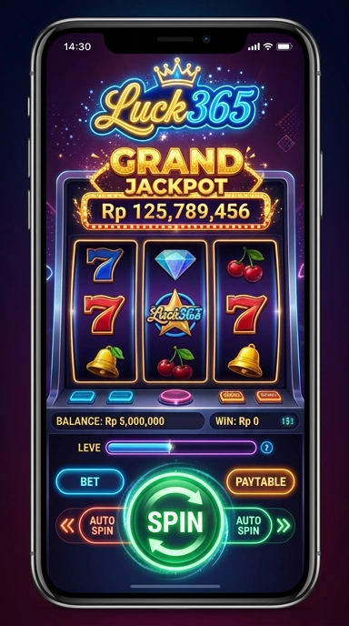 Screenshot dari halaman utama luck365 yang menunjukkan antarmuka pengguna yang bersih dan mudah digunakan.